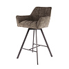 BelaLuz Moderne Scandinavische barstoel Turn draaibaar Rich taupe
