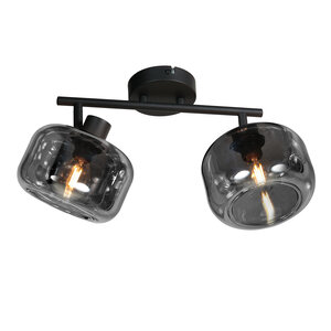 Steinhauer Modern Industrieel opbouwspot Tenebris 2-lichts smoke