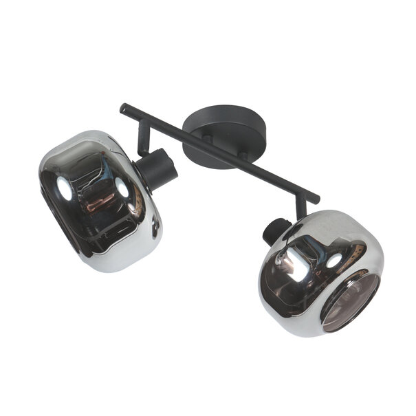 Steinhauer Modern Industrieel opbouwspot Tenebris 2-lichts smoke