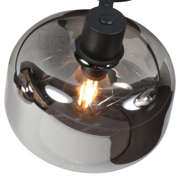 Steinhauer Modern Industrieel opbouwspot Tenebris 2-lichts smoke