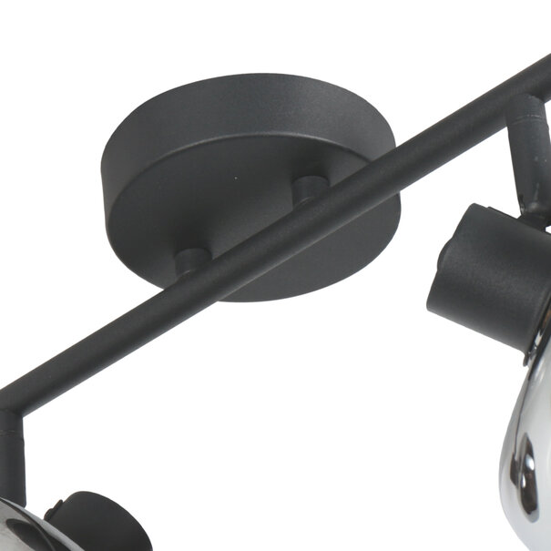 Steinhauer Modern Industrieel opbouwspot Tenebris 2-lichts smoke