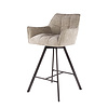 BelaLuz Moderne Scandinavische barstoel Turn Rich zandkleur