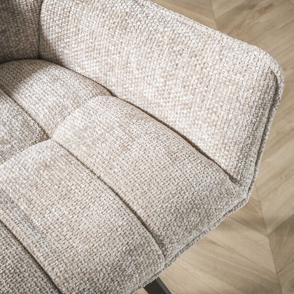 BelaLuz Moderne Scandinavische barstoel Turn Rich zandkleur