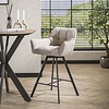 BelaLuz Moderne Scandinavische barstoel Turn Rich zandkleur