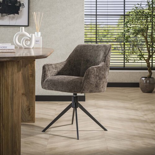 Moderne Hotel chique eetkamerstoel Flow Rich taupe