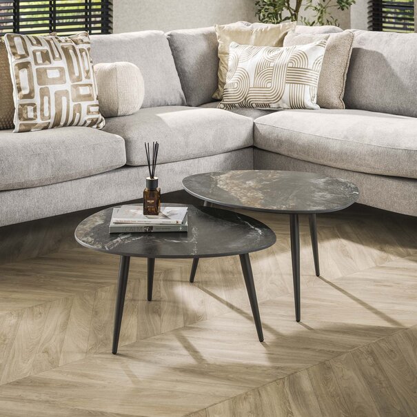 BelaLuz Moderne Hotel Chique salontafel Polaris 2 set organisch