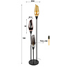 BelaLuz Retro design vloerlamp Sferra 3-lichts mixed glass
