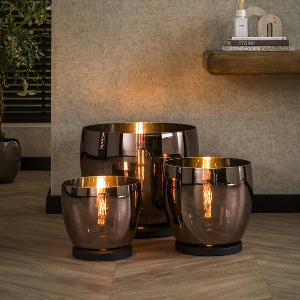 BelaLuz Moderne vloerlamp Dash Up L 1-lichts koper