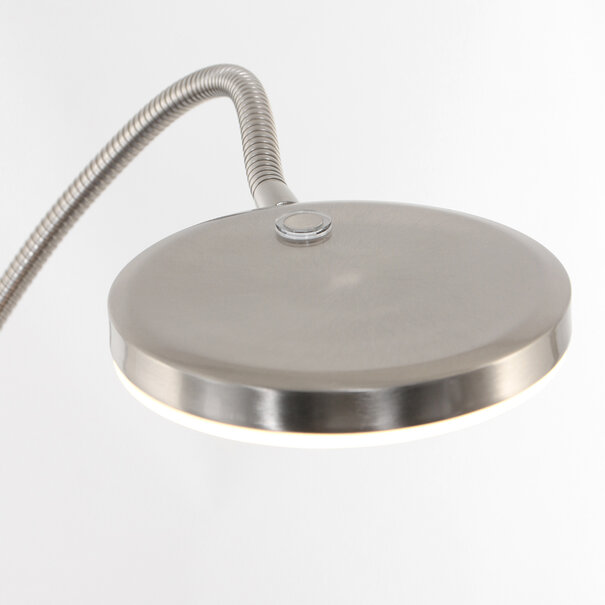 Steinhauer Modern Industriële vloerlamp Platu 1-lichts staal