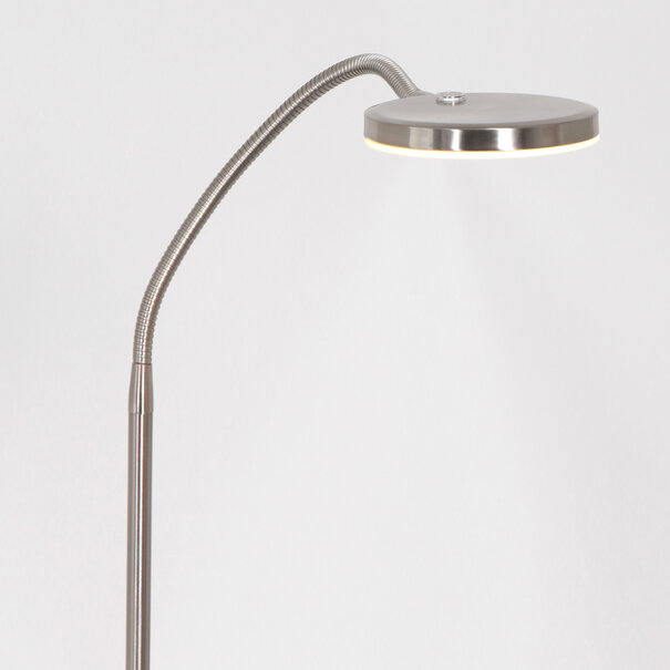 Steinhauer Modern Industriële vloerlamp Platu 1-lichts staal