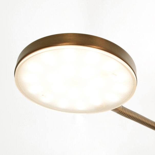 Steinhauer klassiek industrieel vloerlamp Platu 1-lichts brons