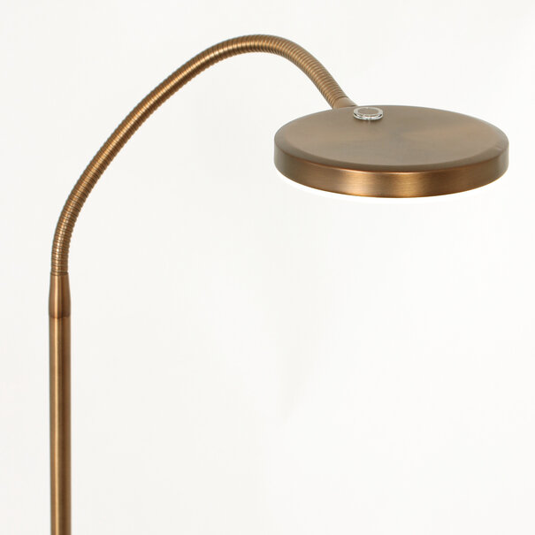 Steinhauer klassiek industrieel vloerlamp Platu 1-lichts brons