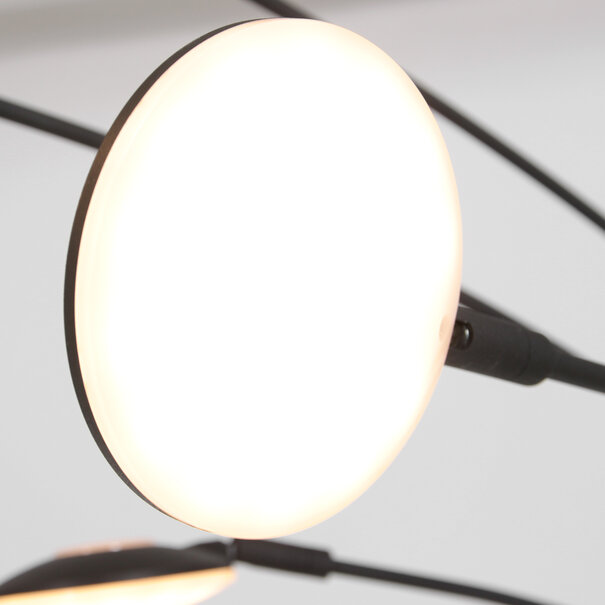 Steinhauer Design industrieel vloerlamp Synna 5-lichts zwart