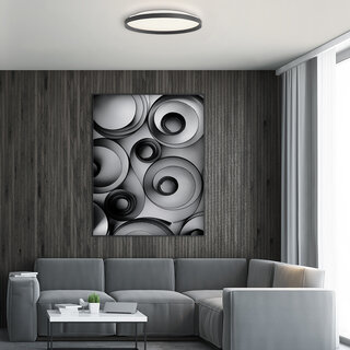 Plafondlamp Flady 1-lichts zwart 40 cm