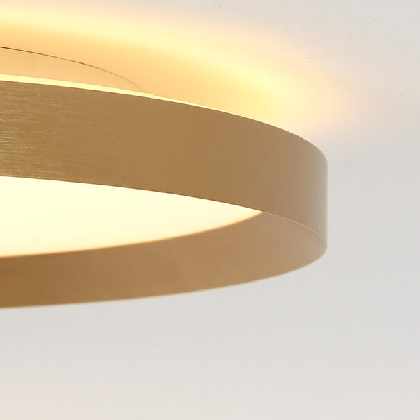 Steinhauer Modern Scandinavisch plafondlamp Flady Ø40 cm goud