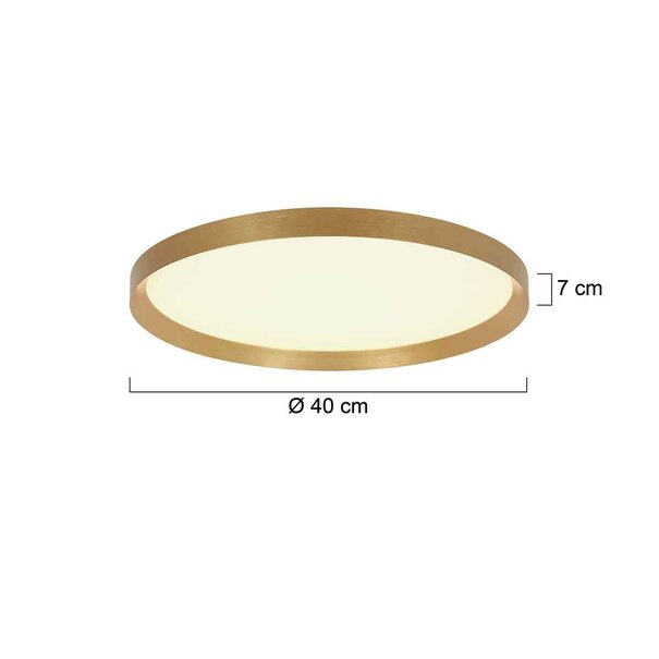 Steinhauer Modern Scandinavisch plafondlamp Flady Ø40 cm goud