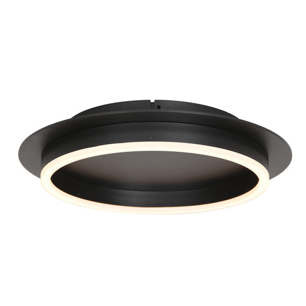 Steinhauer Modern design plafondlamp Ringlux 1-lichts Ø32 cm zwart
