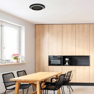 Plafondlamp Ringlux 1-lichts zwart