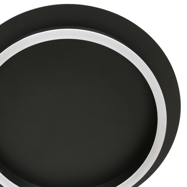 Steinhauer Modern design plafondlamp Ringlux 1-lichts Ø32 cm zwart