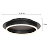 Steinhauer Modern design plafondlamp Ringlux 1-lichts Ø32 cm zwart
