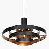 Steinhauer Retro hotel chique hanglamp Halo Cirque 1-lichts zwart goud
