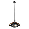 Steinhauer Retro hotel chique hanglamp Halo Cirque 1-lichts zwart goud