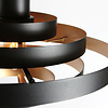 Steinhauer Retro hotel chique hanglamp Halo Cirque 1-lichts zwart goud