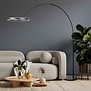 Modern Scandinavisch vloerlamp Ringlux 1-lichts zwart