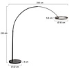 Steinhauer Modern Scandinavisch vloerlamp Ringlux 1-lichts zwart
