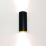 Modern hotel chique wandlamp Roulo 2-lichts zwart goud
