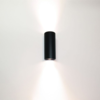 Artdelight Modern Industrieel wandlamp Roulo 2-lichts zwart