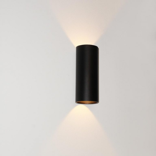 Modern Industriële wandlamp Brody 2-lichts zwart