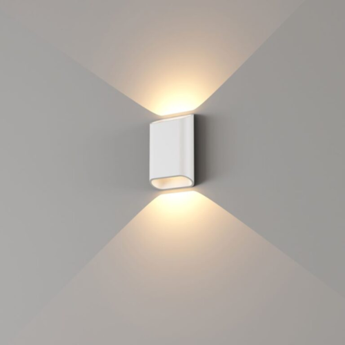 Modern Scandinavische wandlamp Diaz small 2-lichts wit