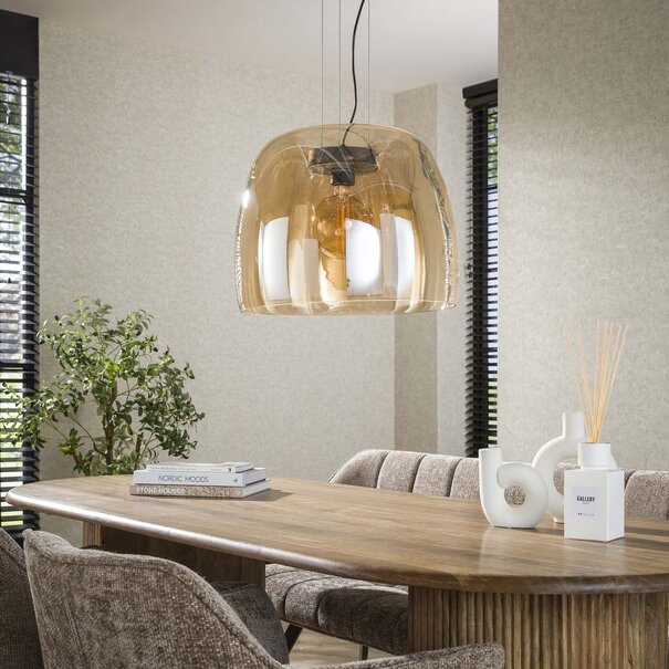 BelaLuz Moderne hanglamp Dash XL 1-lichts amber