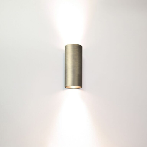 Modern Industrieel wandlamp Roulo 2-lichts antiek brons