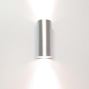 Artdelight Klassiek Industriële wandlamp Roulo 2-lichts aluminium