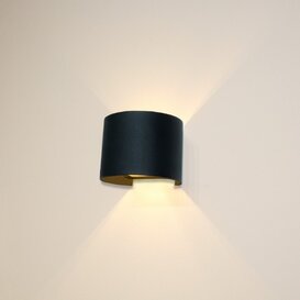 Wandlamp Gyro 1-lichts zwart goud