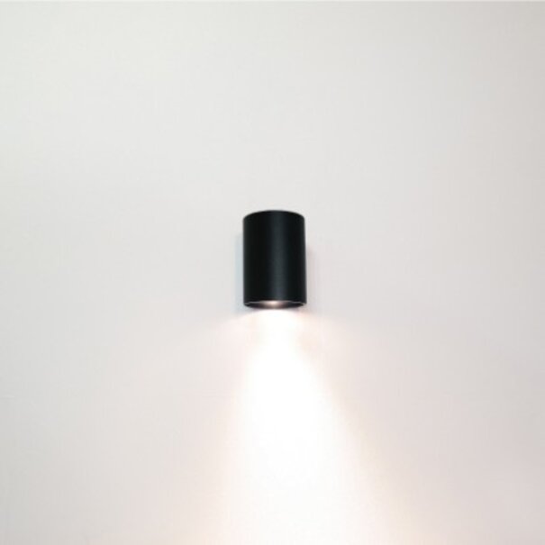 Artdelight Modern - industriële - wandlamp - 1-lichts - zwart - Roulo