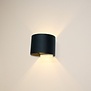 Moderne Industriële wandlamp Gyro 1-lichts zwart
