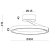 Artdelight Modern minimalistische plafondlamp Oregon 2-lichts zwart