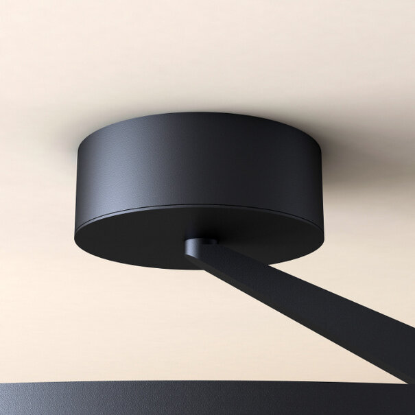 Artdelight Modern minimalistische plafondlamp Oregon 2-lichts zwart