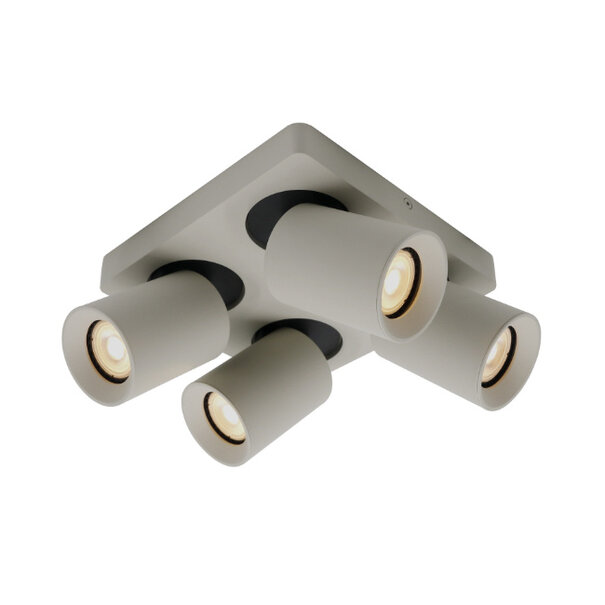 Artdelight Modern Industrieel opbouwspot Megano 4 lichts zijde grijs