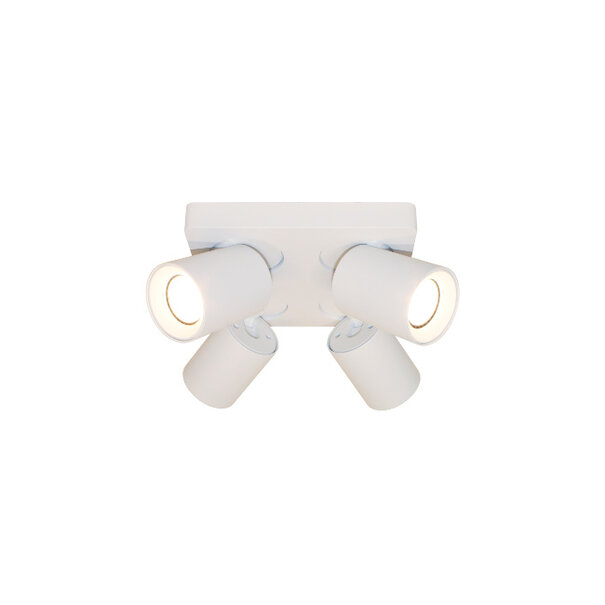 Artdelight Moderne Scandinavische opbouwspot Megano 4 lichts wit