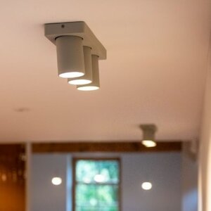 Artdelight Modern Industriële opbouwspot Megano 3-lichts zijde grijs