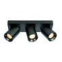 Modern Industriële opbouwspot Megano 3-lichts metallic antraciet
