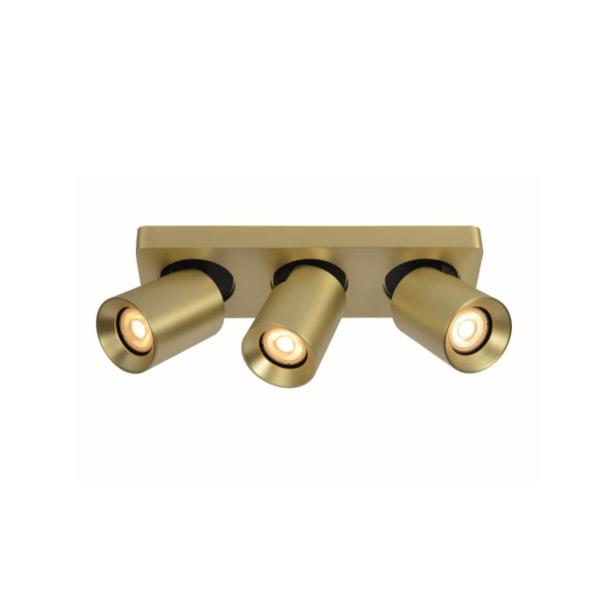 Artdelight Modern hotel chique opbouwspot Megano 3-lichts mat goud