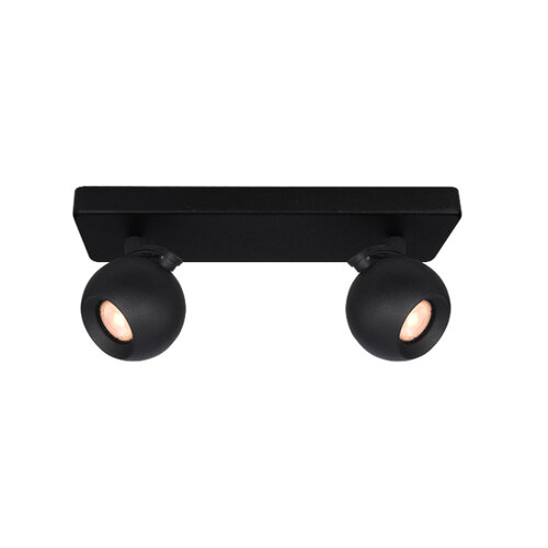 Modern design opbouwspot Bolero 2-lichts zwart