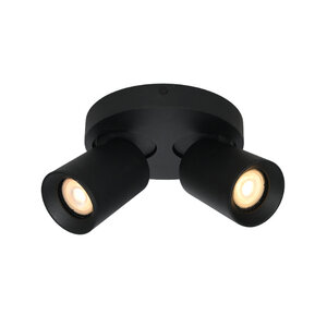 Artdelight Modern Industriële opbouwspot Megano 2-lichts zwart