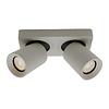 Artdelight Modern Scandinavische opbouwspot Megano 2-lichts zijde grijs