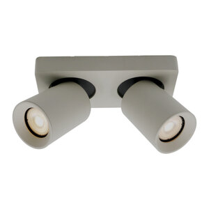Artdelight Modern Scandinavische opbouwspot Megano 2-lichts zijde grijs